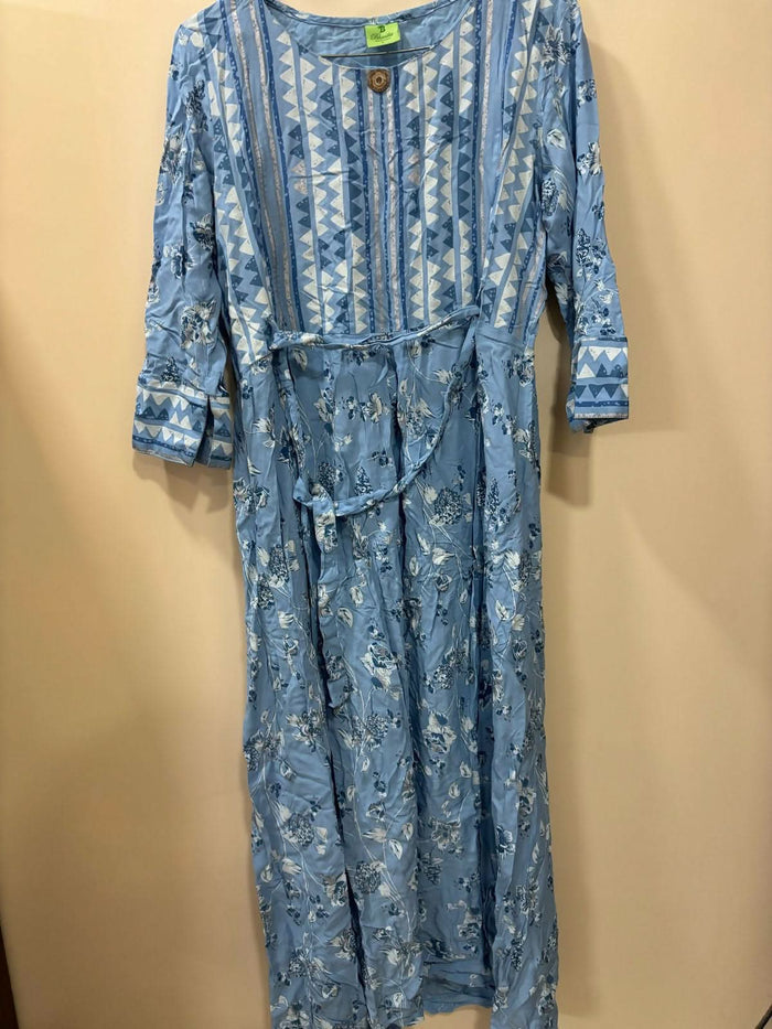 Buy Bhuvika Women's Rayon Anarkali Maternity Feeding Kurti – stylish, comfortable, and practical for nursing mothers.