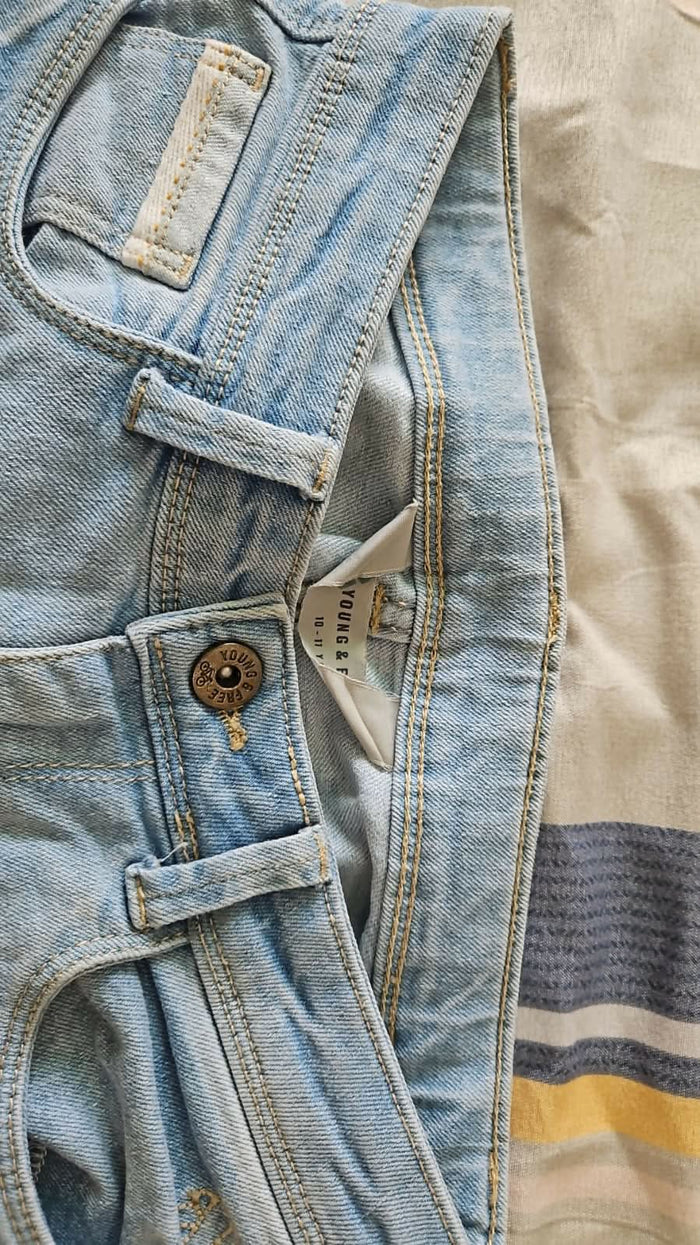 Blue Denim Jeans for Kids – Durable and Stylish Everyday Wear for Active Kids.