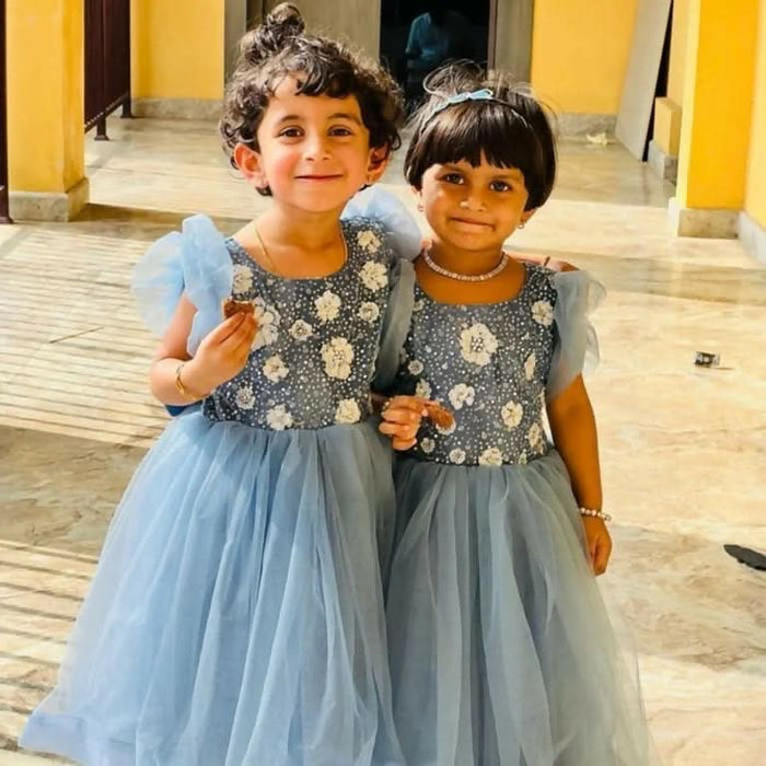 Blue Party Wear Frock