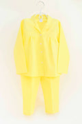 Shop bright yellow 100% cotton nightwear for girls, offering softness and comfort for a restful night's sleep.