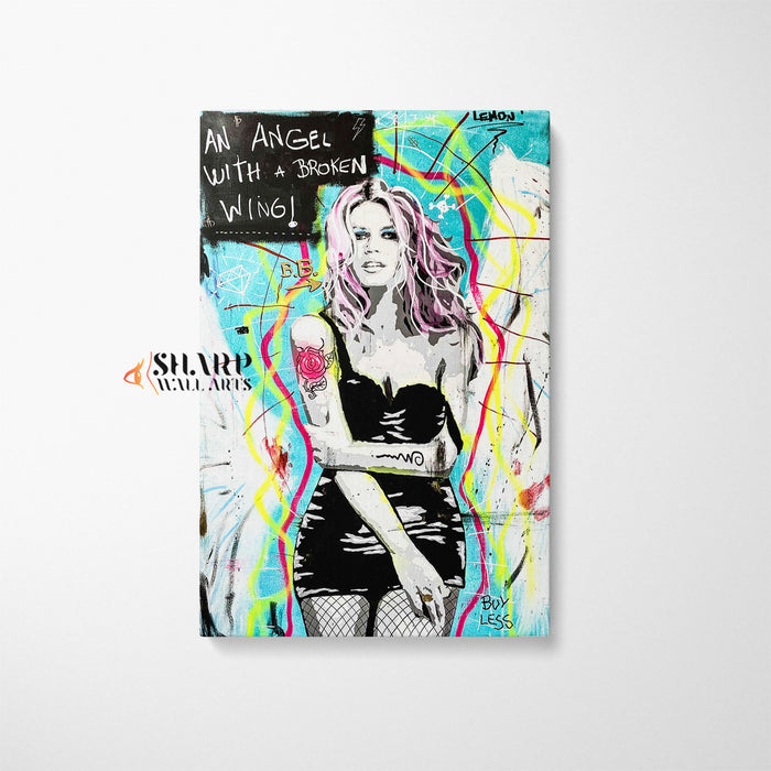 Brigitte Bardot Angel Canvas Wall Art