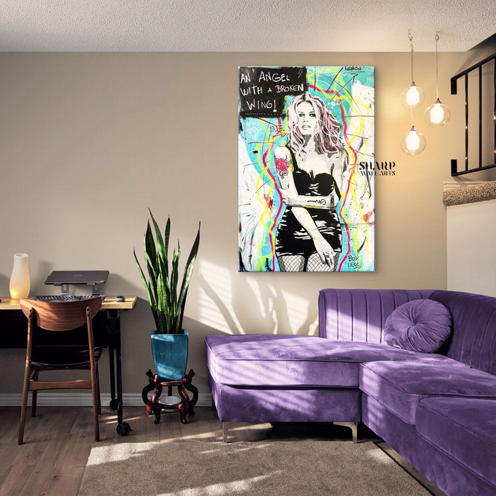 Brigitte Bardot Angel Canvas Wall Art