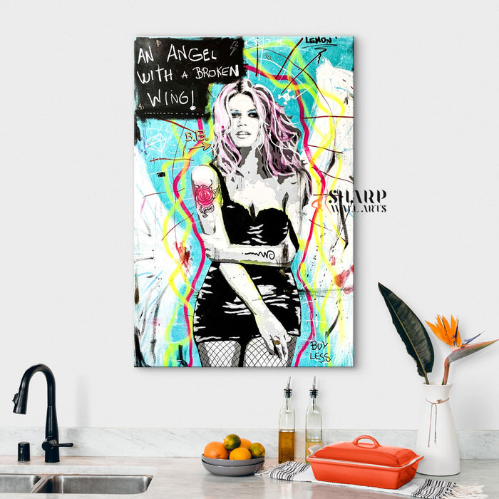 Brigitte Bardot Angel Canvas Wall Art