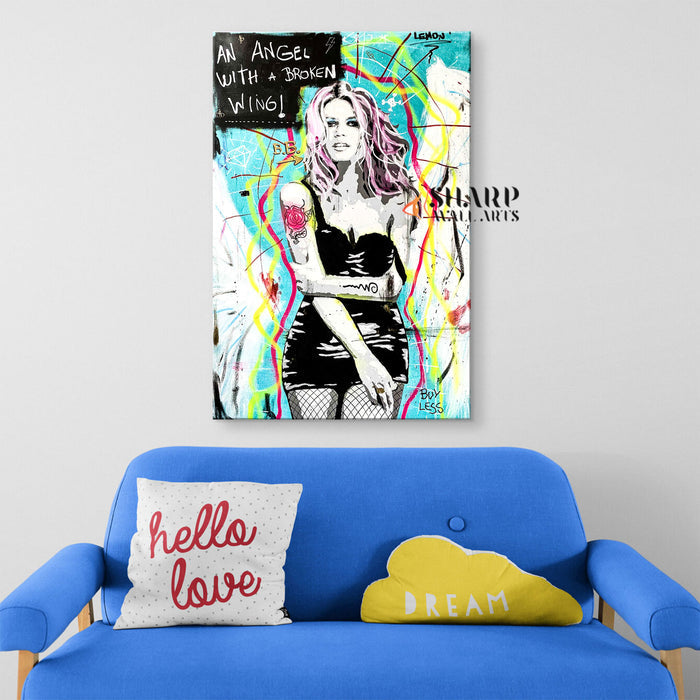 Brigitte Bardot Angel Canvas Wall Art