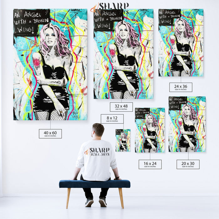 Brigitte Bardot Angel Canvas Wall Art