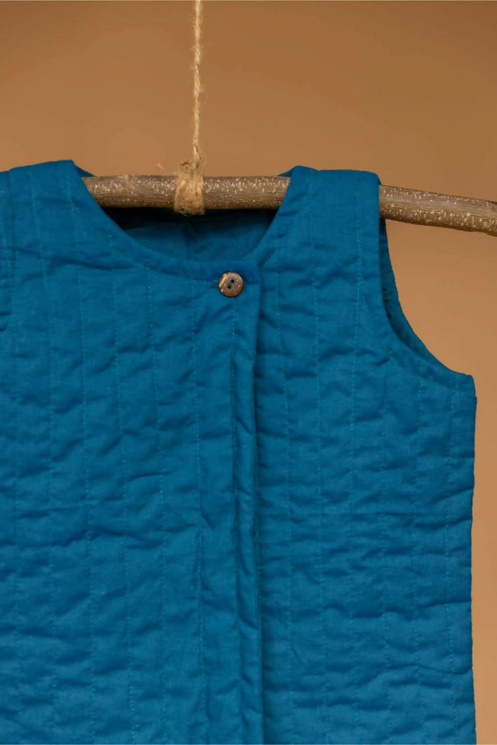 Brimming Blue - Boys Quilted Jacket - PyaraBaby