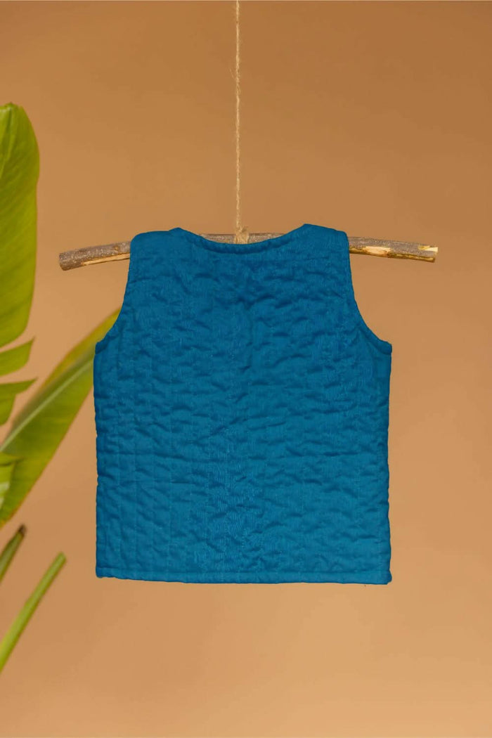 Brimming Blue - Boys Quilted Jacket - PyaraBaby