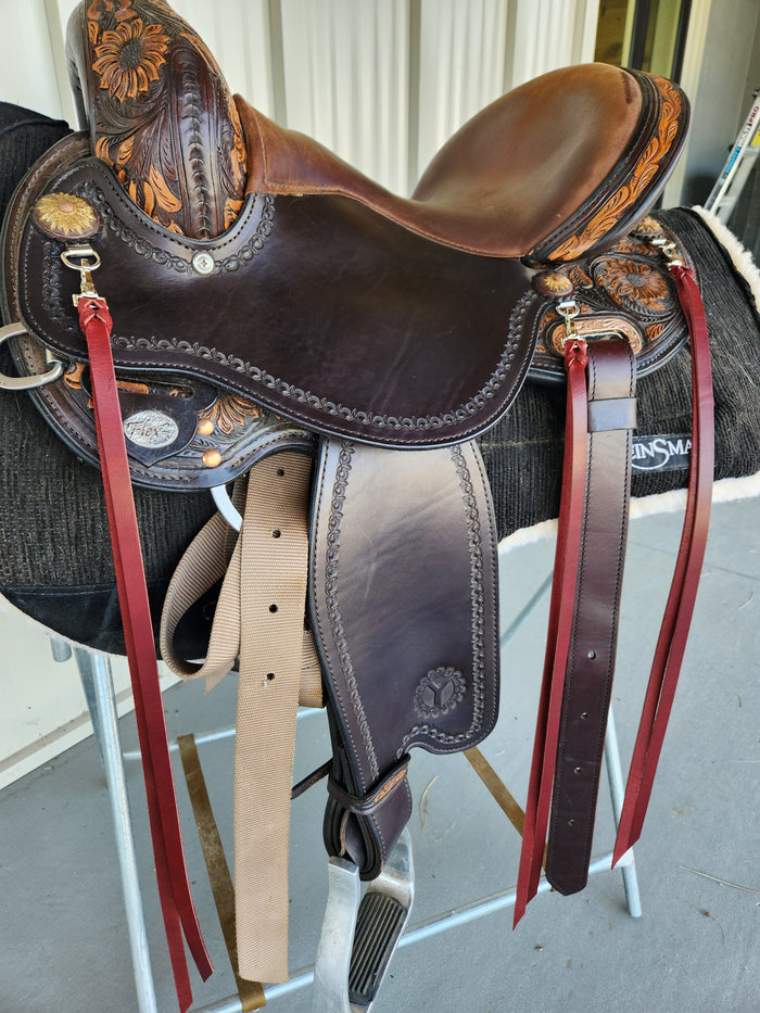 Burgundy Latigo Saddle Strings (Pair)
