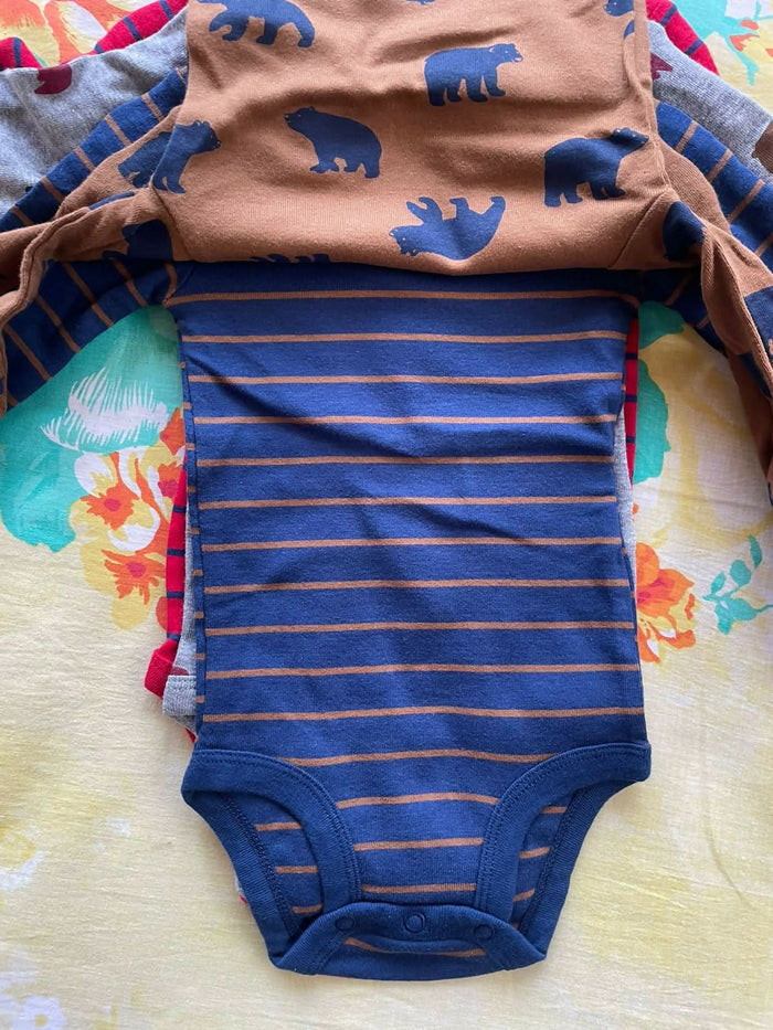 CARTER'S Baby 4-Pack Long-Sleeve Original Bodysuits Solids - PyaraBaby