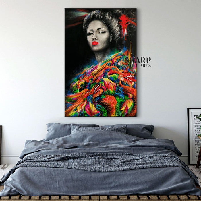 Chinese Woman Portrait Canvas Wall Art