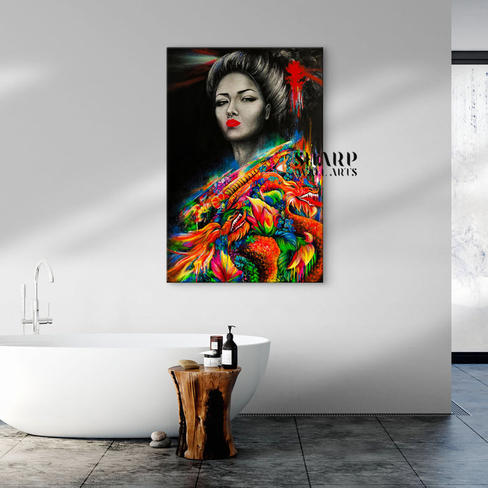 Chinese Woman Portrait Canvas Wall Art