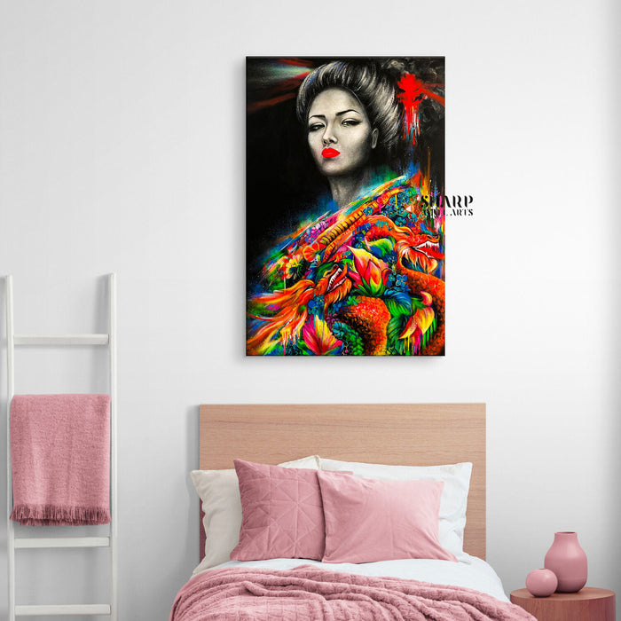 Chinese Woman Portrait Canvas Wall Art