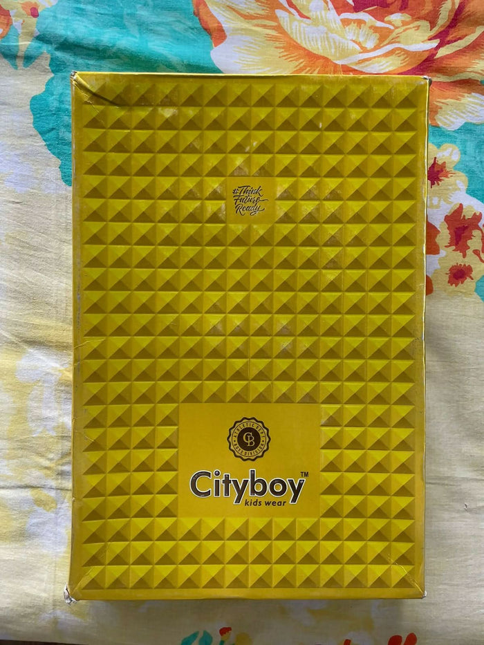 CITYBOY Dress with Sleeveless TShirt (Black), Red cotton jacket (Half Sleeves) and Printed Nicker - PyaraBaby