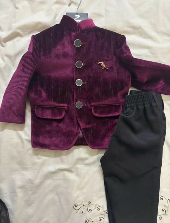 Couture Velvet Blazer with Trousers – Premium Party Wear for Kids