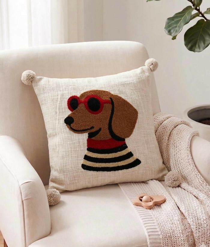 Dog wearing sunglasses