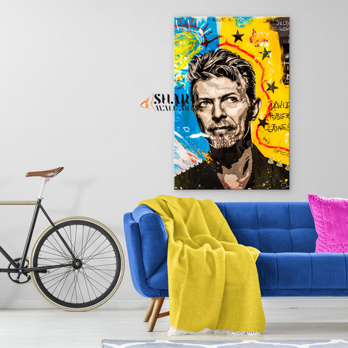 David Bowie Rockstar Pop Canvas Wall Art