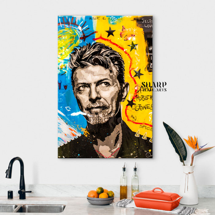 David Bowie Rockstar Pop Canvas Wall Art