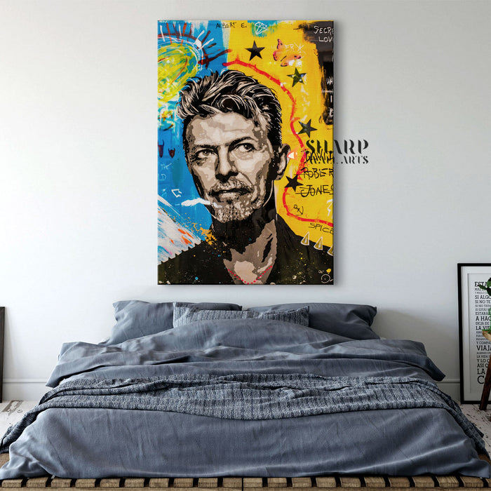 David Bowie Rockstar Pop Canvas Wall Art