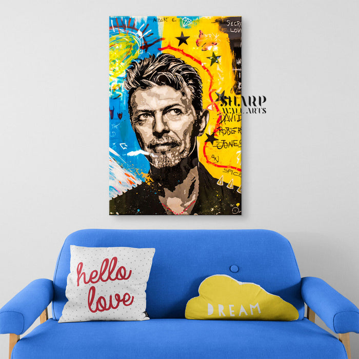 David Bowie Rockstar Pop Canvas Wall Art