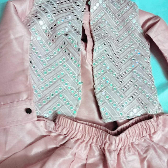 Get the party started with our DJ TILLU Inspired Baby Boy Party Wear Dress, featuring vibrant colors and playful prints for a fun and stylish look.