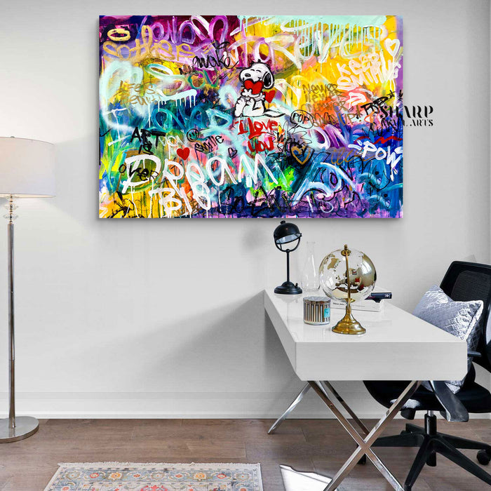Doggy Love Canvas Wall Art