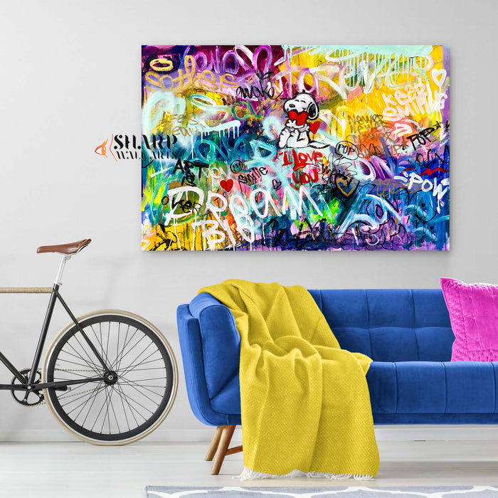 Doggy Love Canvas Wall Art