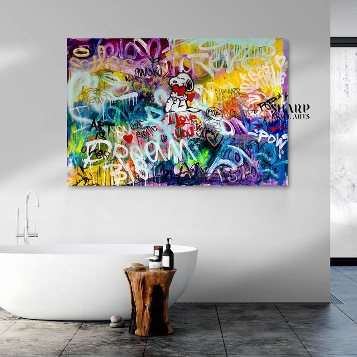 Doggy Love Canvas Wall Art