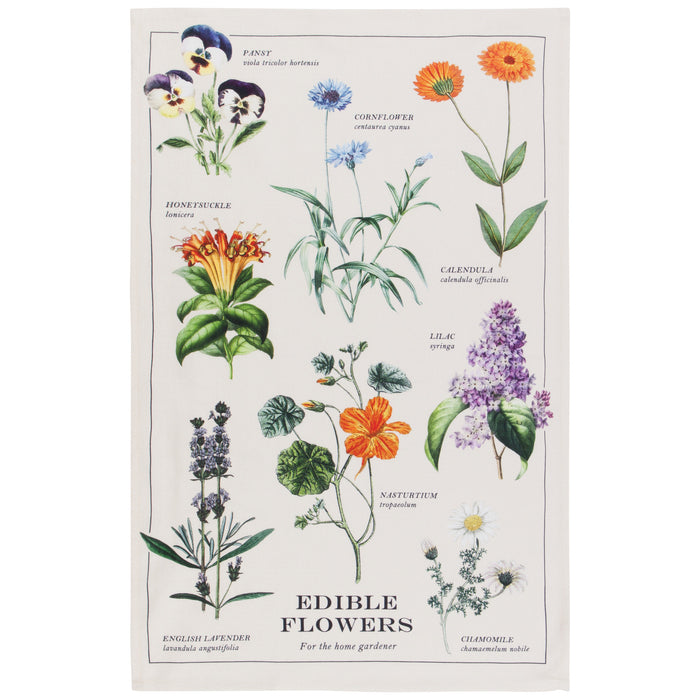 Edible Flowers Dishtowel