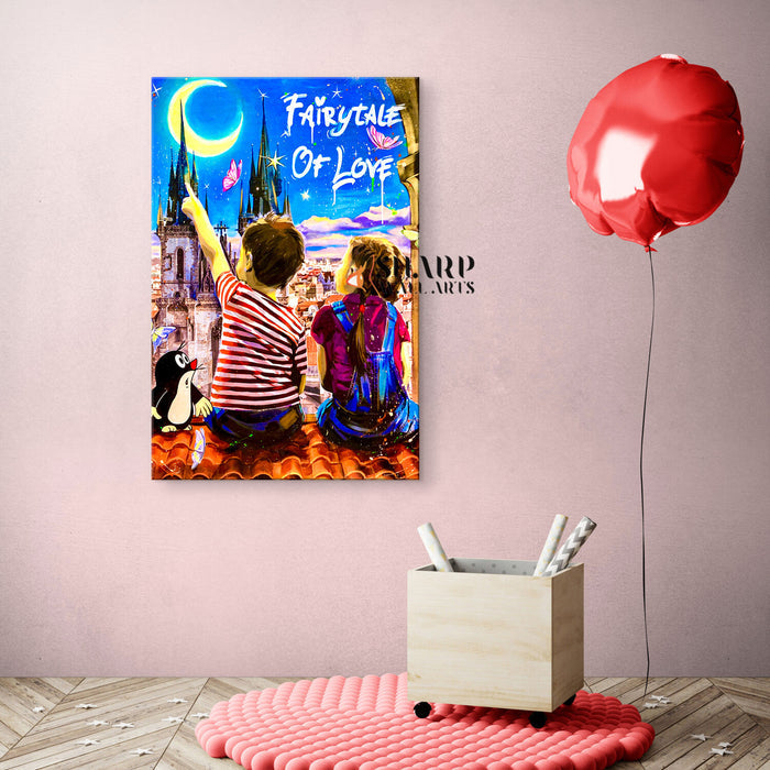 Fairytale Of Love Canvas Wall Art