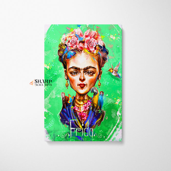 Frida Kahlo Caricatura Canvas Wall Art