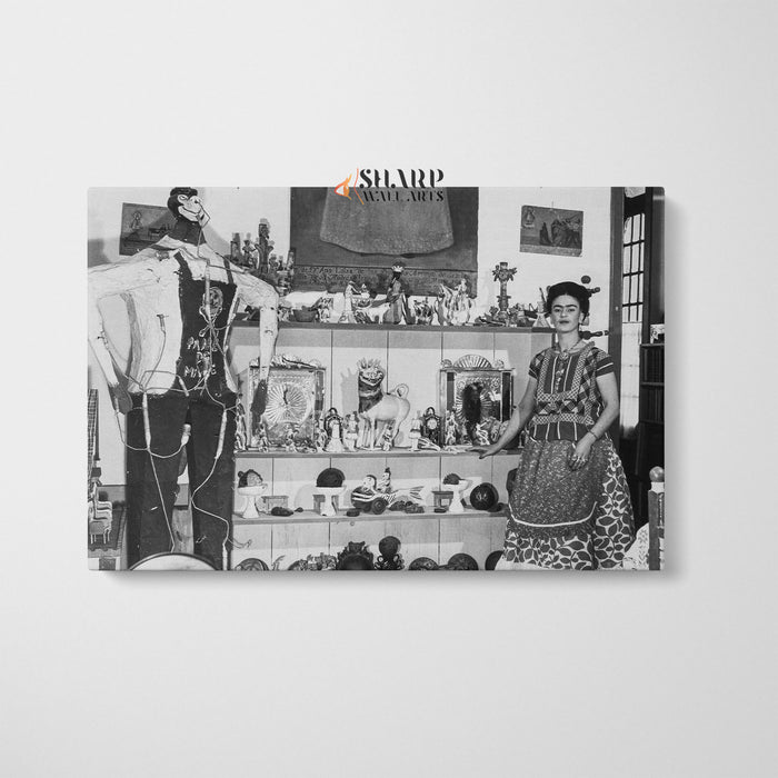 Frida Kahlo First Exhibition Canvas Wall Art