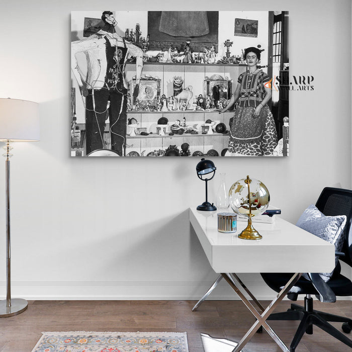 Frida Kahlo First Exhibition Canvas Wall Art