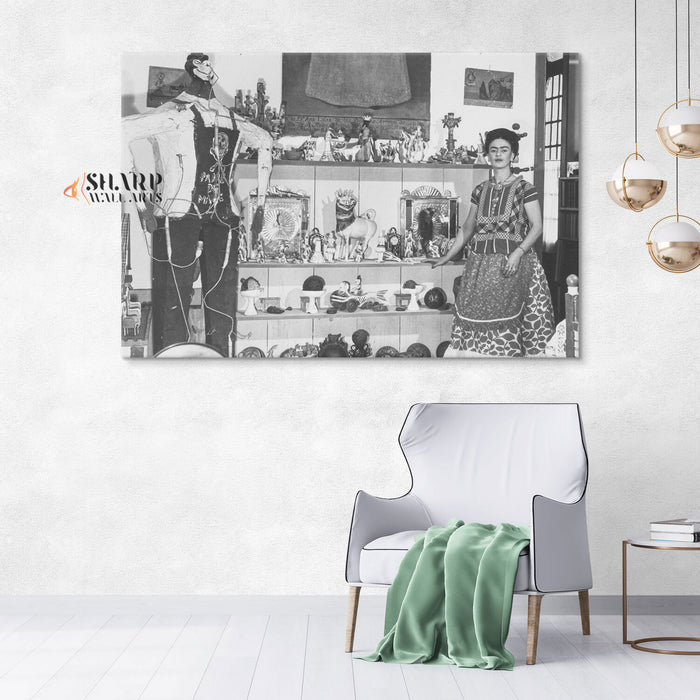 Frida Kahlo First Exhibition Canvas Wall Art