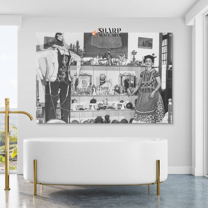 Frida Kahlo First Exhibition Canvas Wall Art