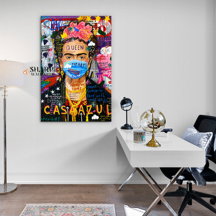 Frida Kahlo Mexican Queen Canvas Wall Art