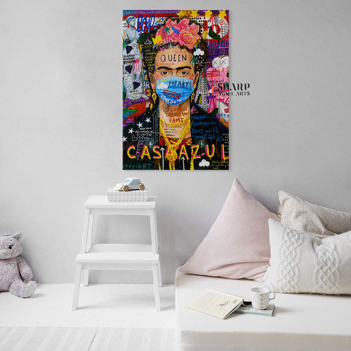 Frida Kahlo Mexican Queen Canvas Wall Art