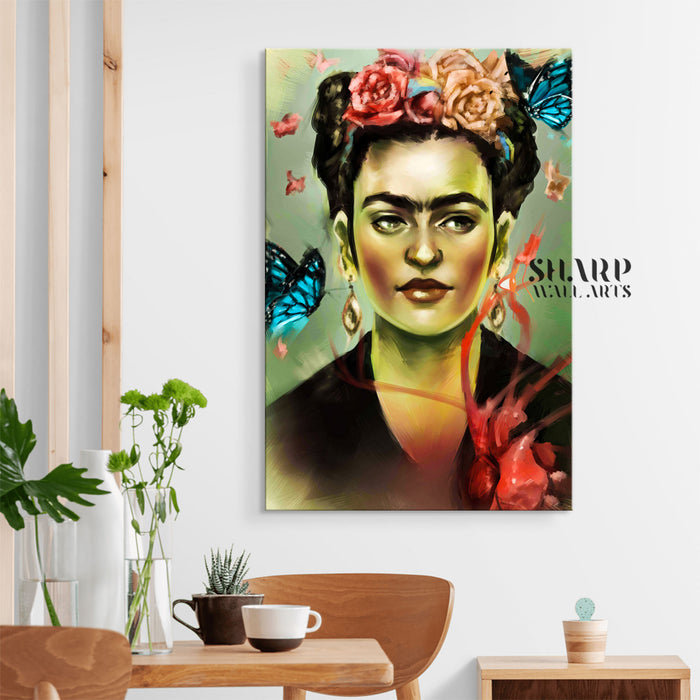 Frida Kahlo Oil Painting Style Canvas Wall Art
