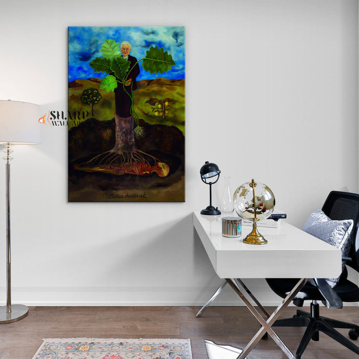 Frida Kahlo Portrait of Luther Burbank Canvas Wall Art