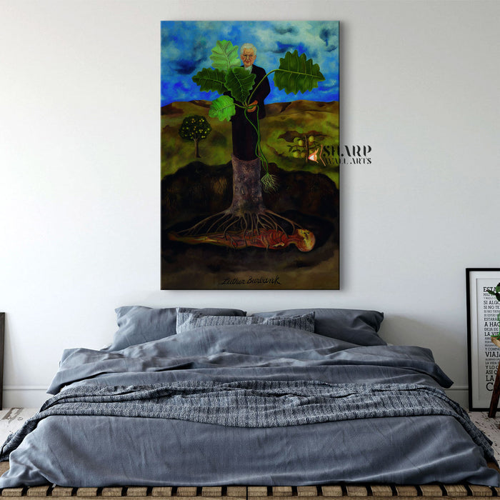 Frida Kahlo Portrait of Luther Burbank Canvas Wall Art