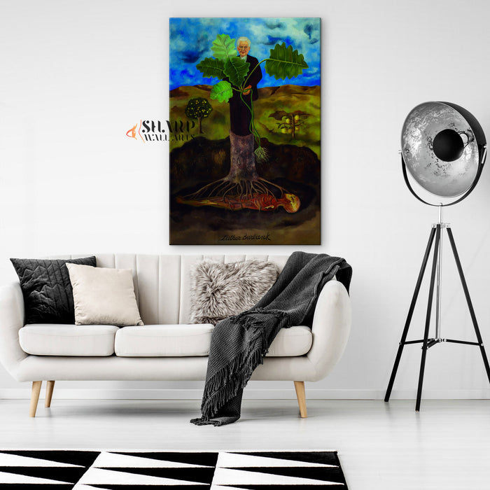Frida Kahlo Portrait of Luther Burbank Canvas Wall Art