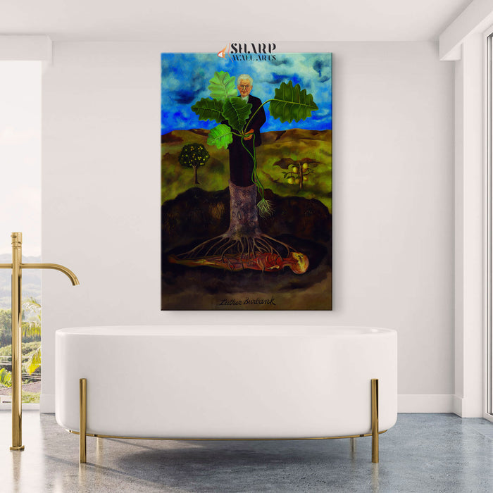 Frida Kahlo Portrait of Luther Burbank Canvas Wall Art