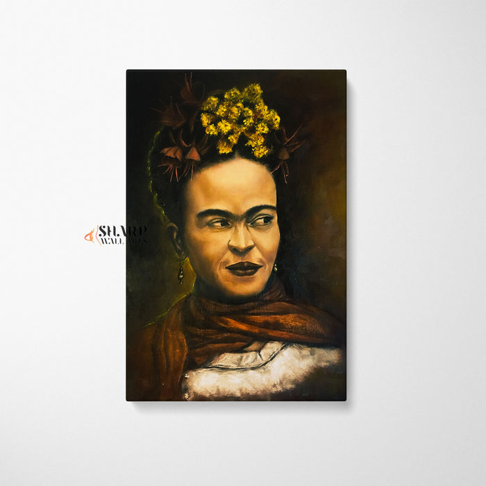Frida Kahlo Portrait Painting Style Canvas Wall Art