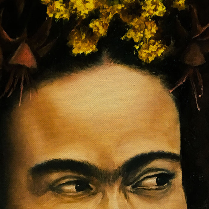 Frida Kahlo Portrait Painting Style Canvas Wall Art