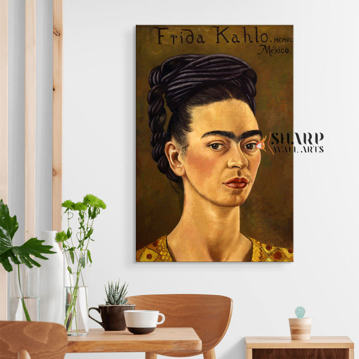 Frida Kahlo Self Portrait Canvas Wall Art