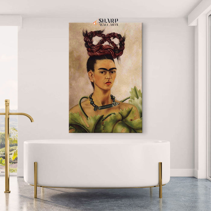 Frida Kahlo Self Portrait With A Scythe Canvas Wall Art