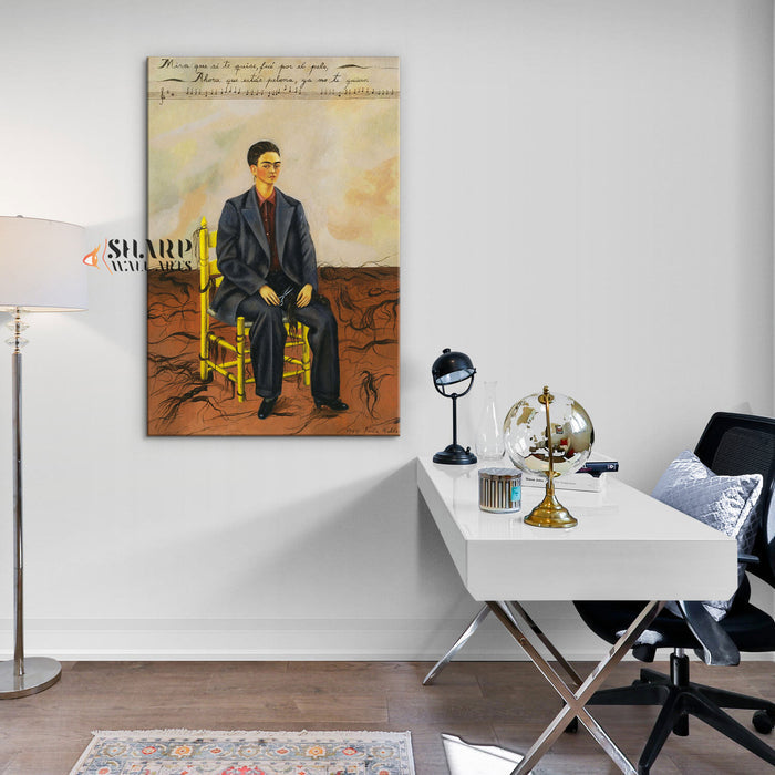 Frida Kahlo Self-Portrait With Cropped Hair Canvas Wall Art