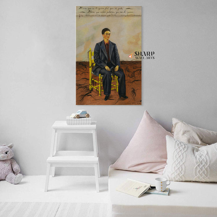 Frida Kahlo Self-Portrait With Cropped Hair Canvas Wall Art
