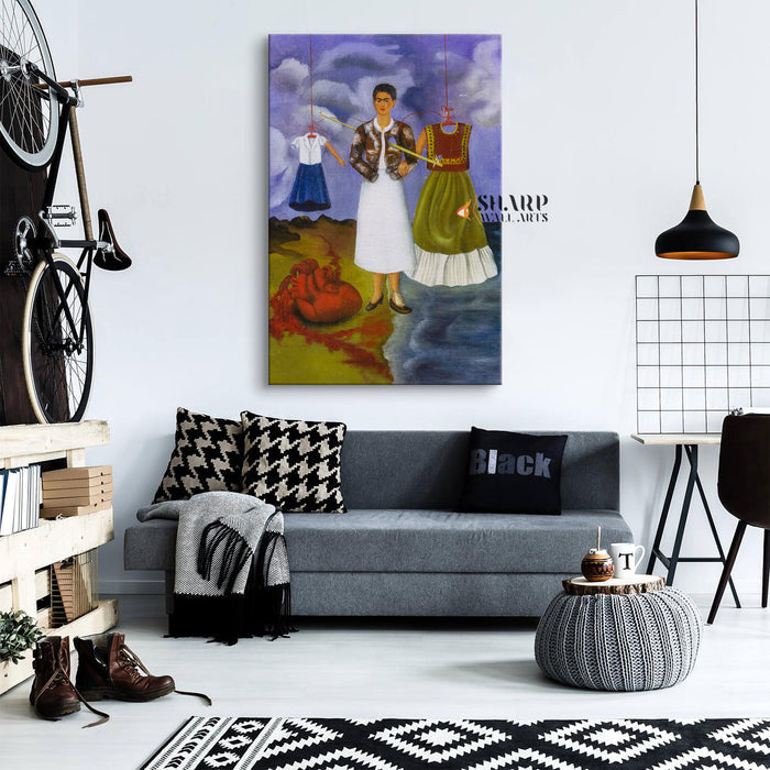 Frida Kahlo The Heart Canvas Wall Art
