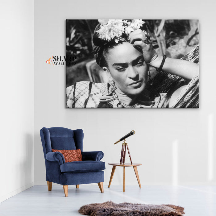 Frida Kahlo Vintage Photo Canvas Wall Art