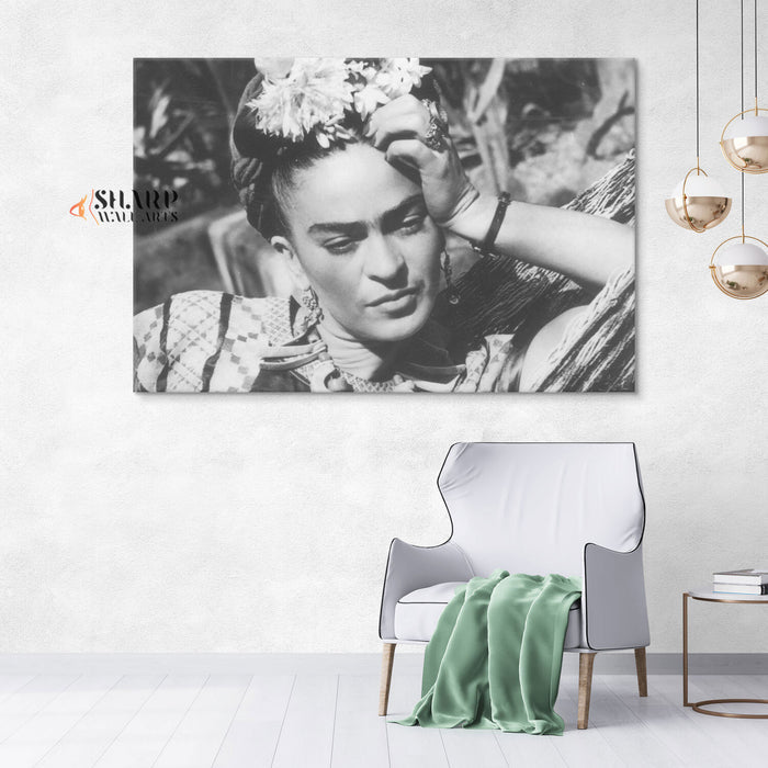 Frida Kahlo Vintage Photo Canvas Wall Art